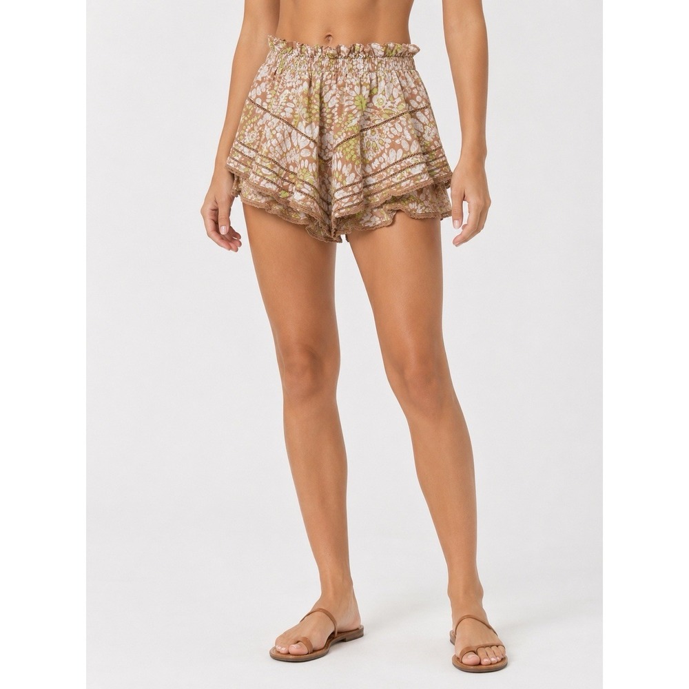 Aerie Floral Ruffle Skort Shorts Women's Small Petite Cottagecore Boho